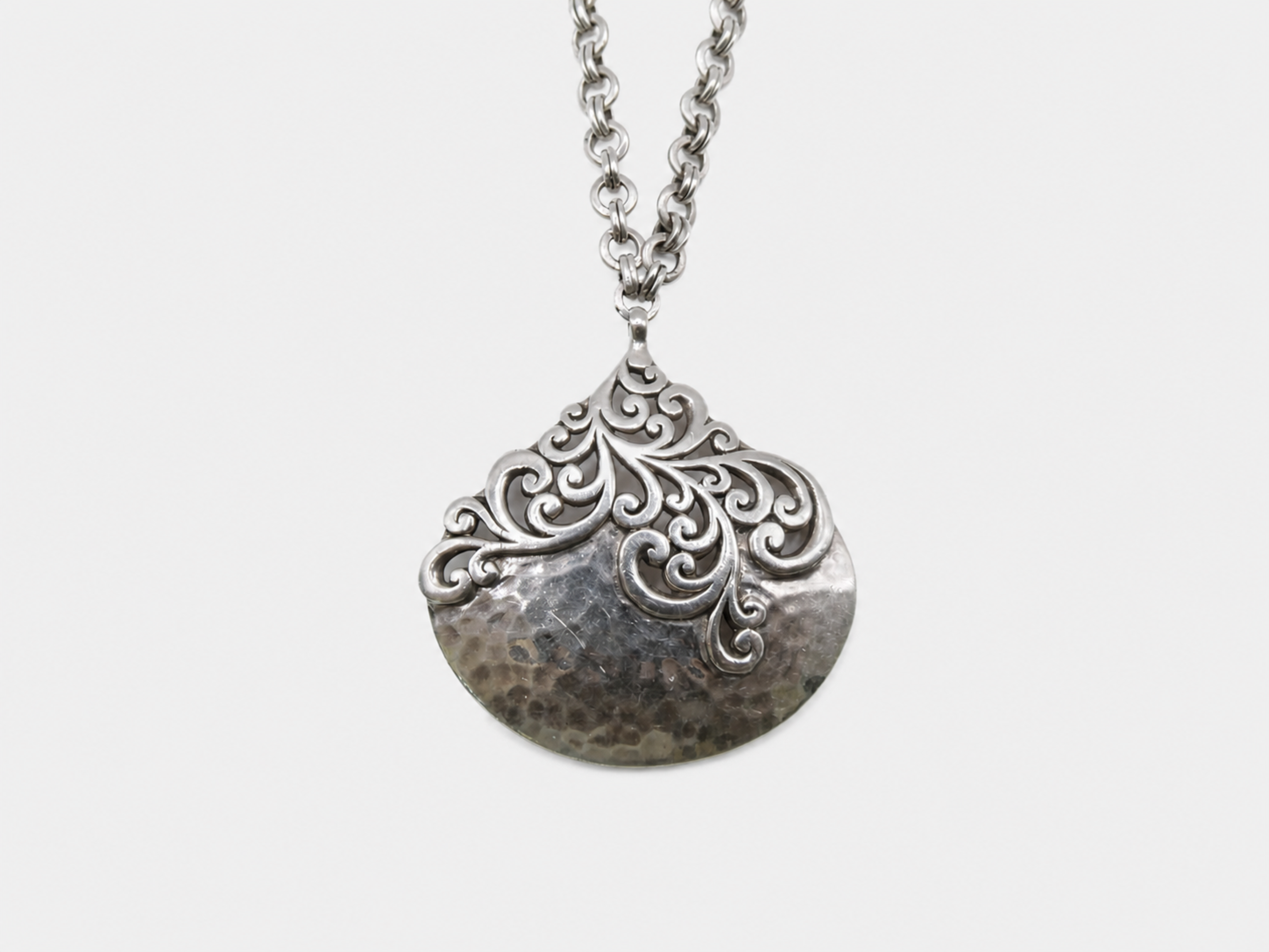 Vintage Silver Filigree Statement Pendant
