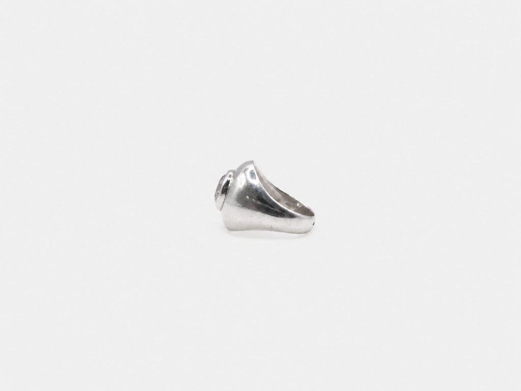 Vintage Silver CZ Dome Ring