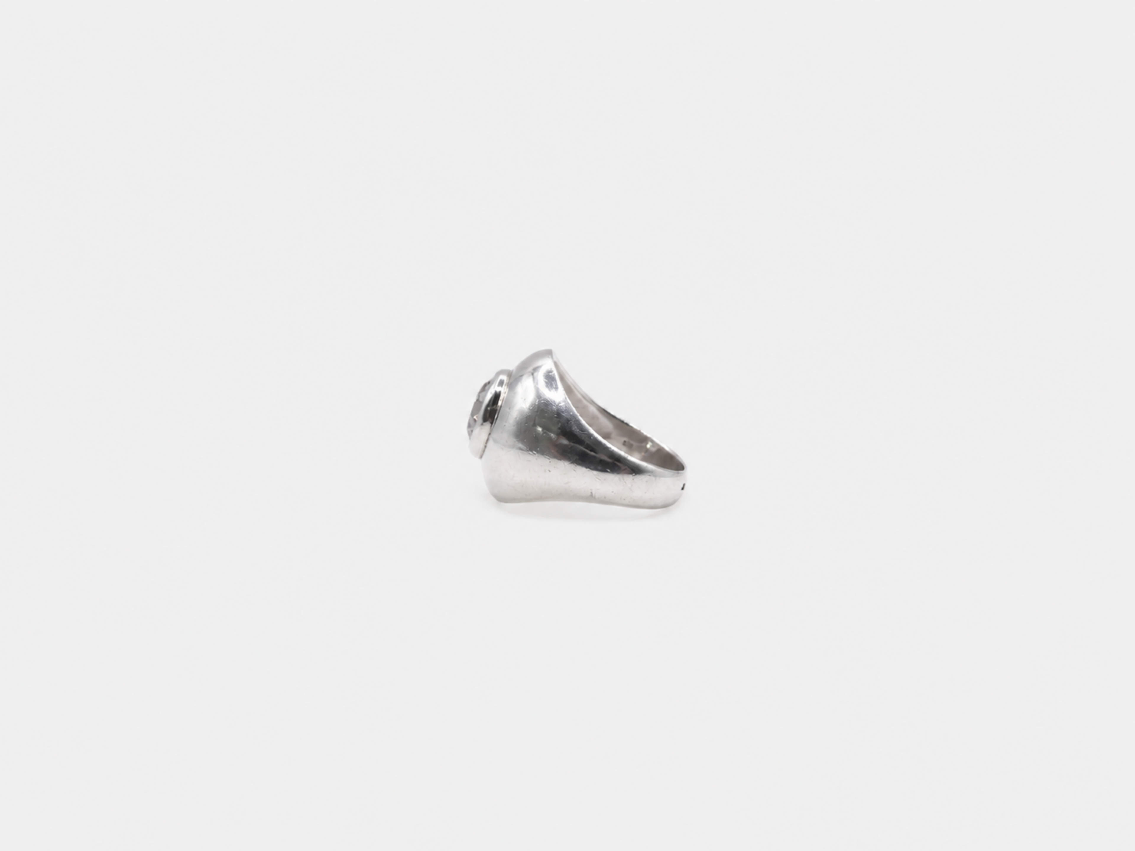 Vintage Silver CZ Dome Ring