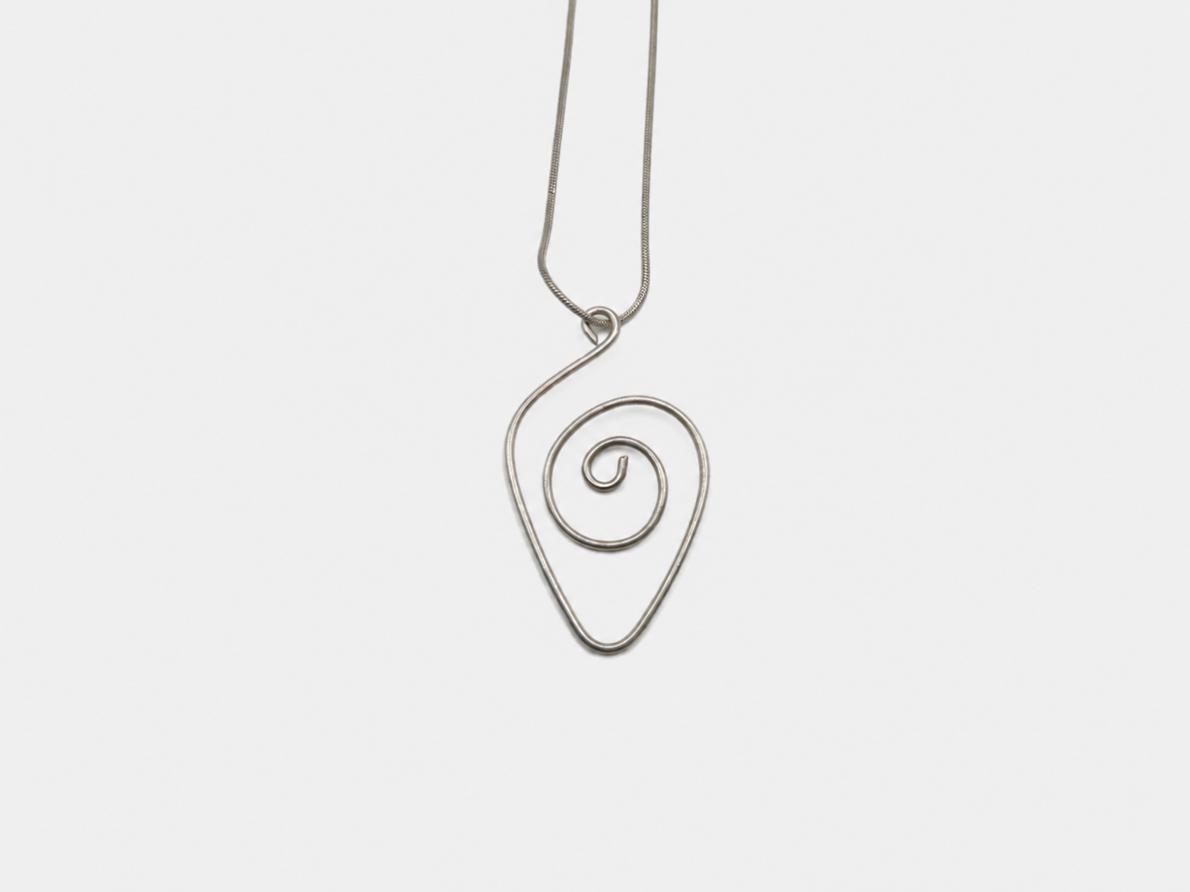 Vintage Silver Swirl Necklace