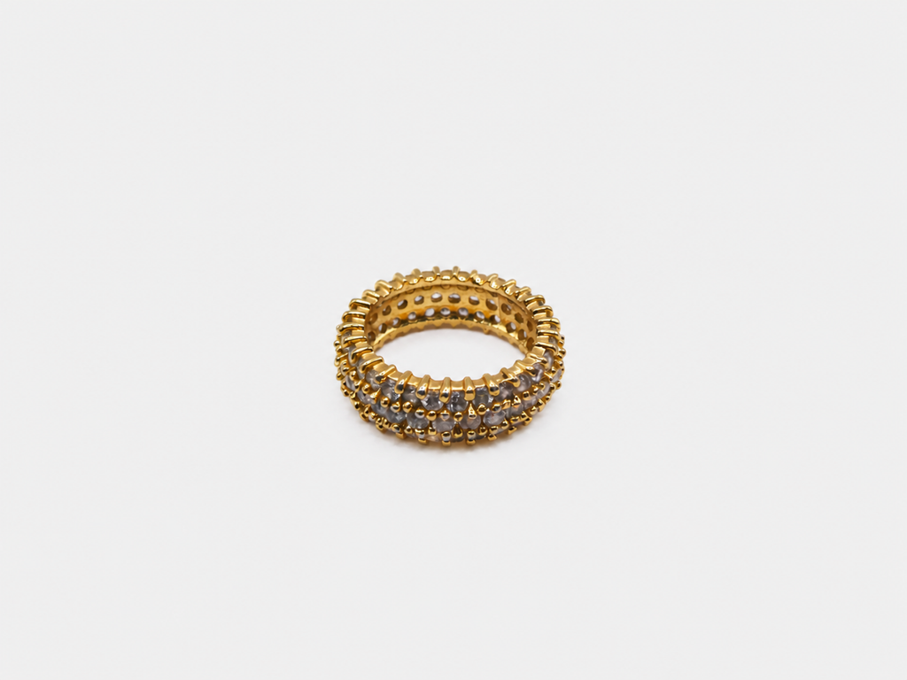 Vintage Gold CZ Band Ring