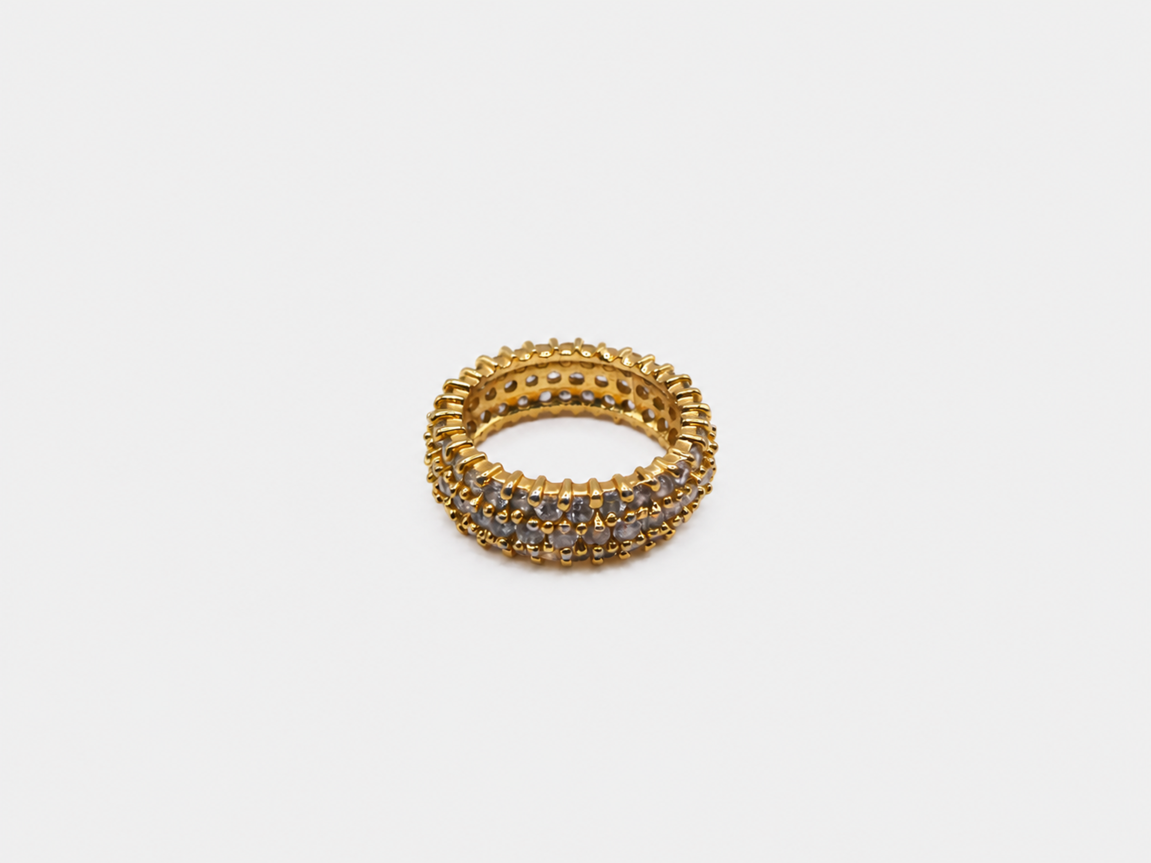 Vintage Gold CZ Band Ring