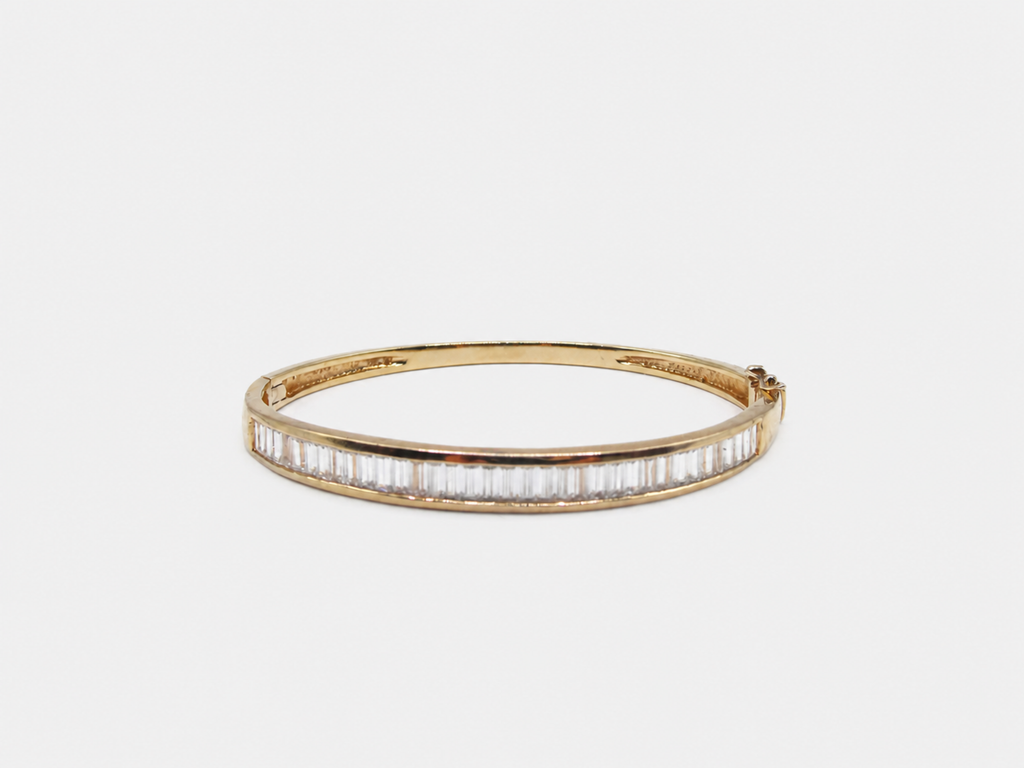 Vintage Gold Baguette Bangle