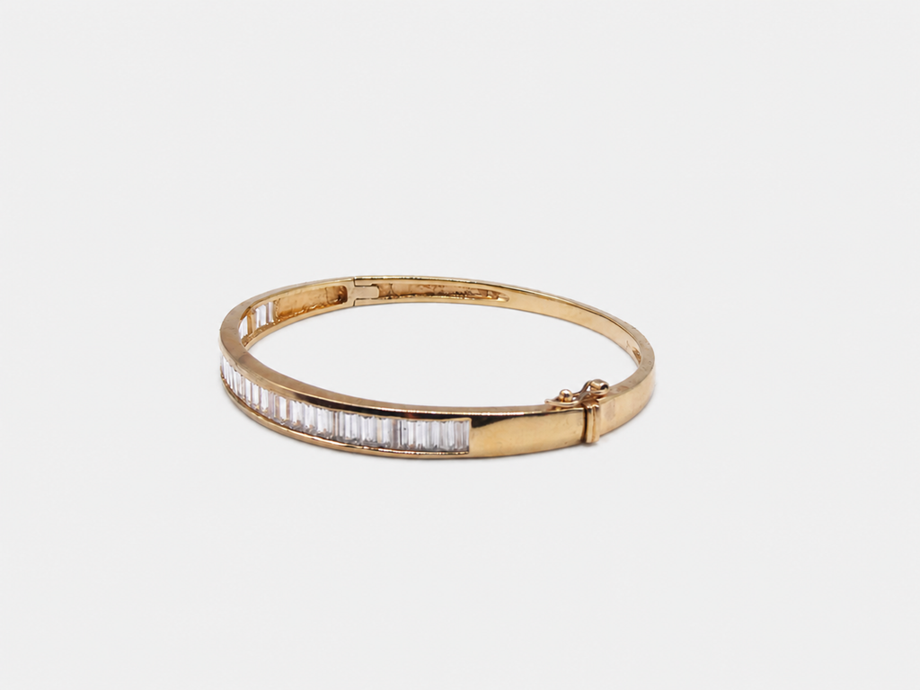 Vintage Gold Baguette Bangle