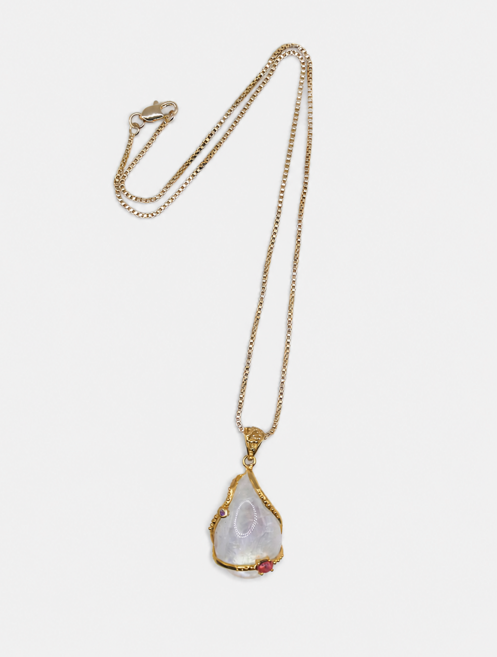 Vintage Moonstone Gold Over Sterling Pendant