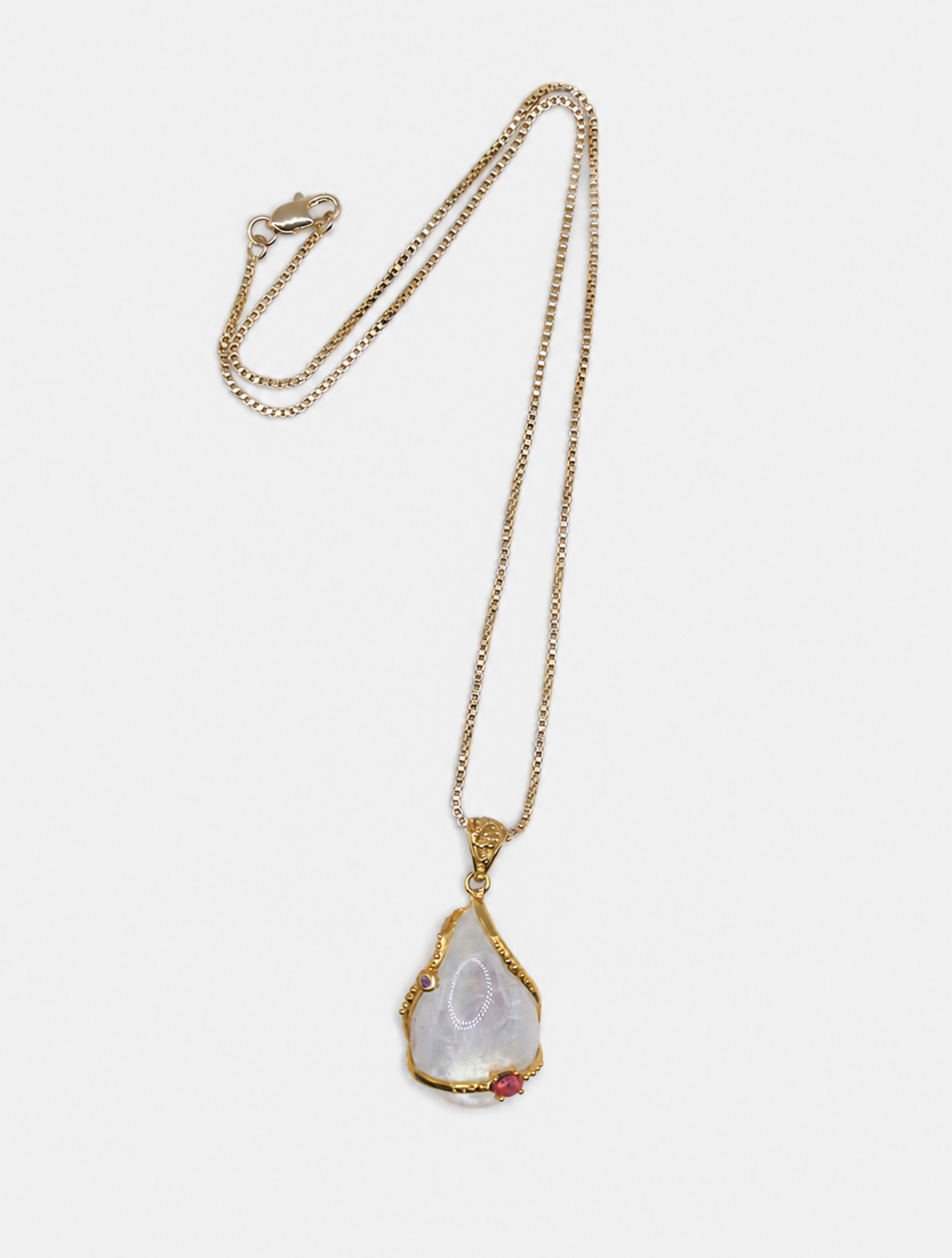 Vintage Moonstone Gold Over Sterling Pendant
