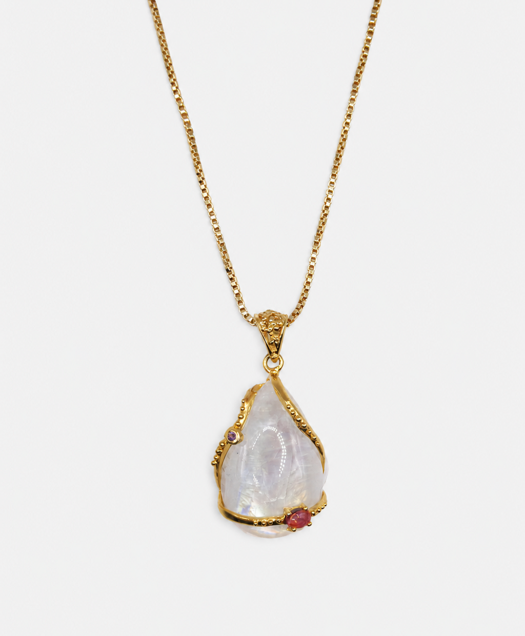 Vintage Moonstone Gold Over Sterling Pendant