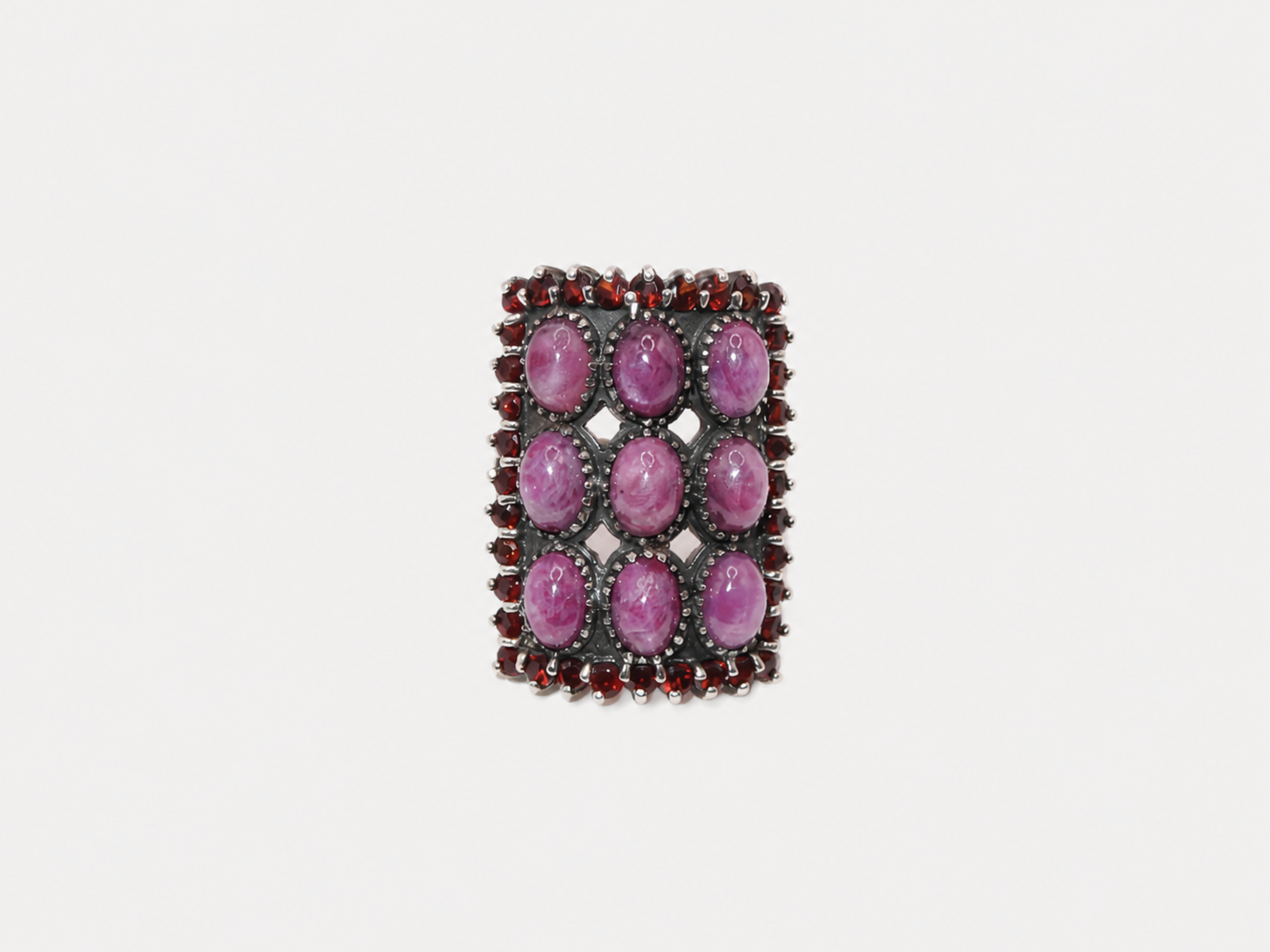 Vintage Navajo Ruby Cabochon Statement Ring