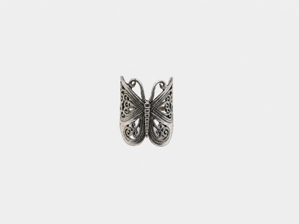 Vintage Silver Butterfly Ring
