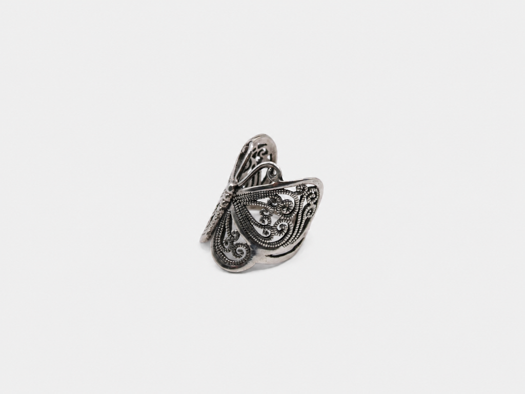 Vintage Silver Butterfly Ring