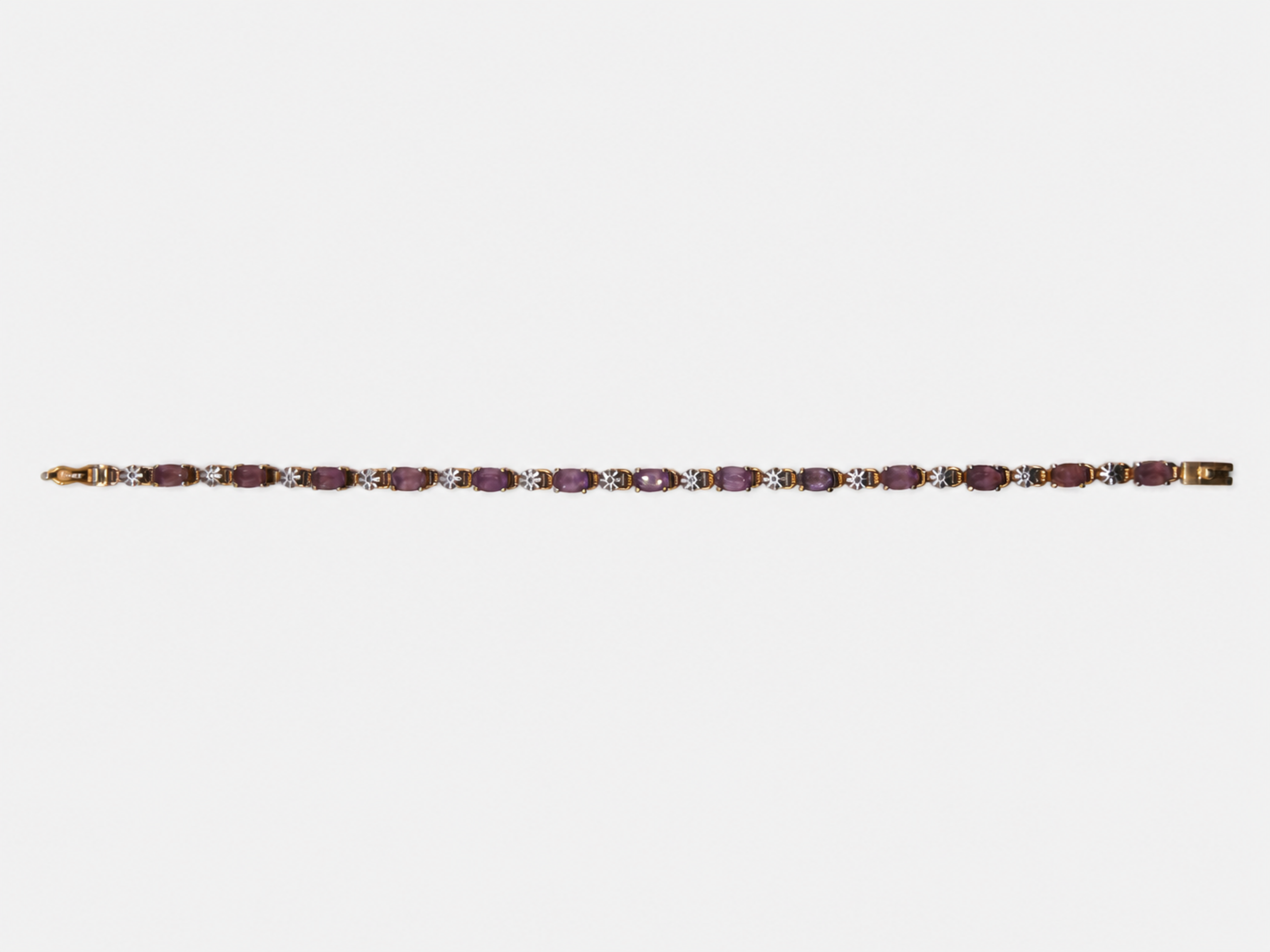 Vintage Gold Smoky Topaz Tennis Bracelet