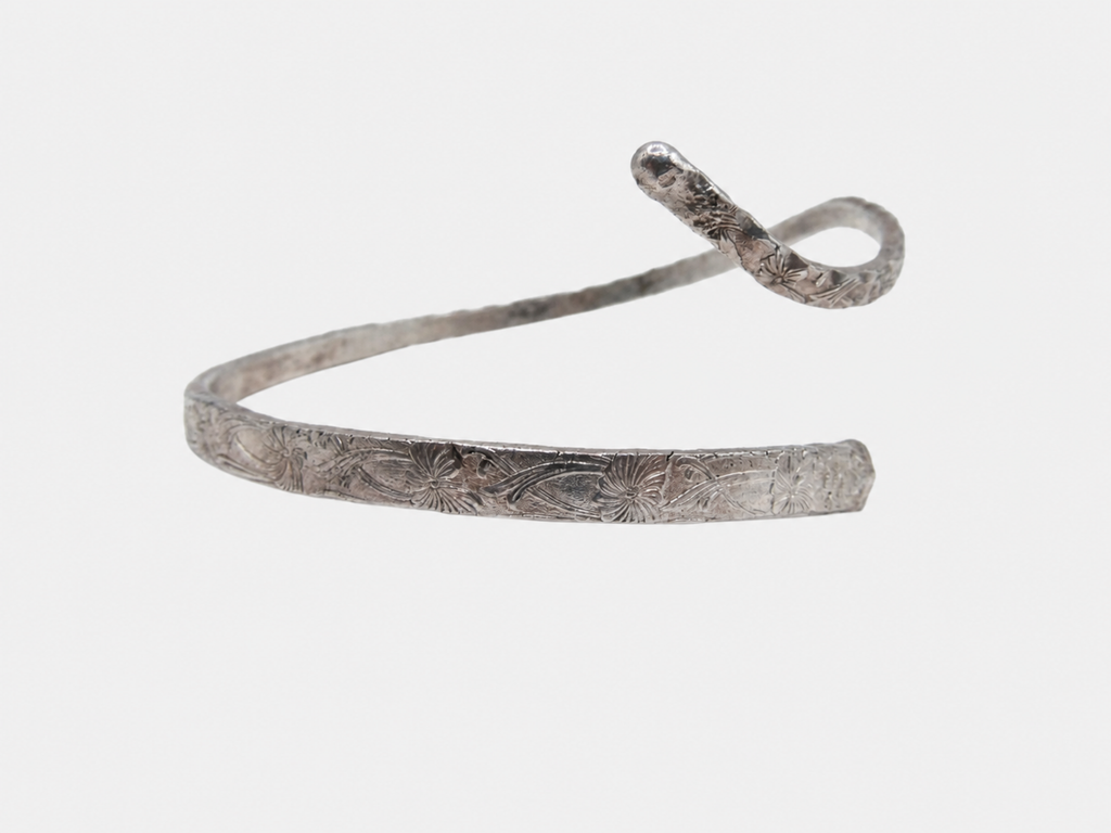 Vintage Silver Snake Bypass Upper Arm Cuff