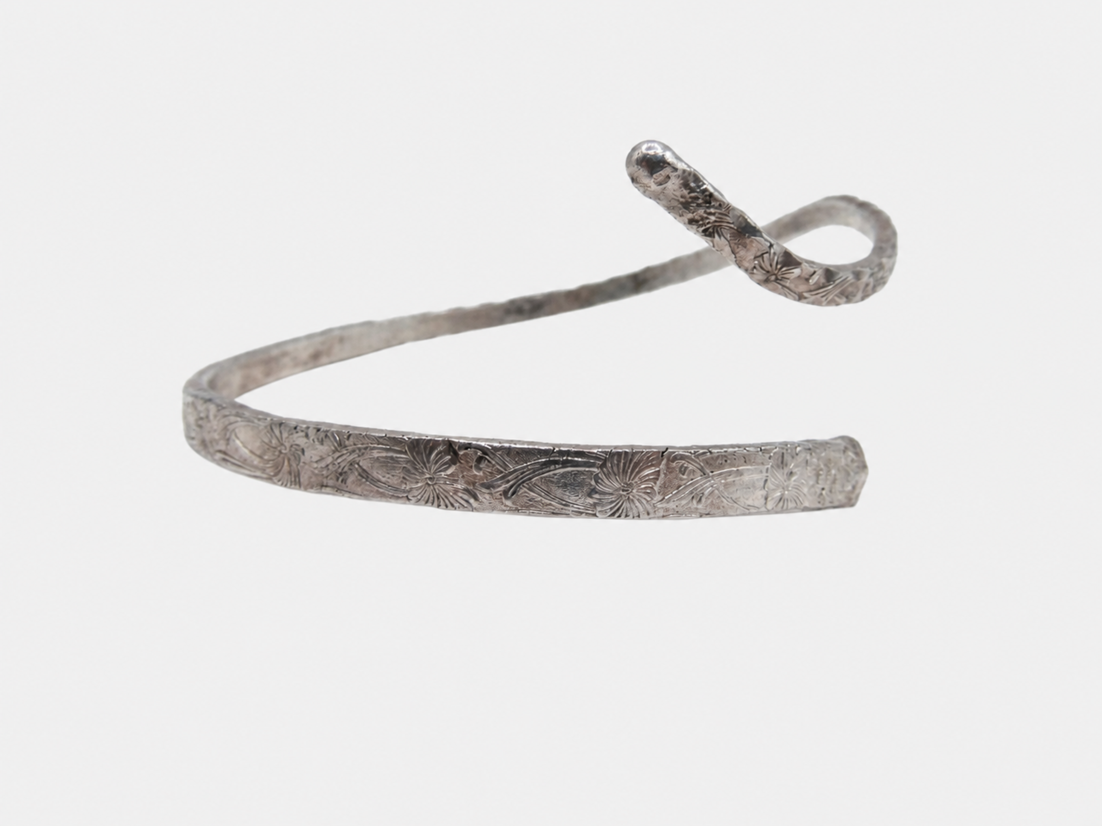 Vintage Silver Snake Bypass Upper Arm Cuff