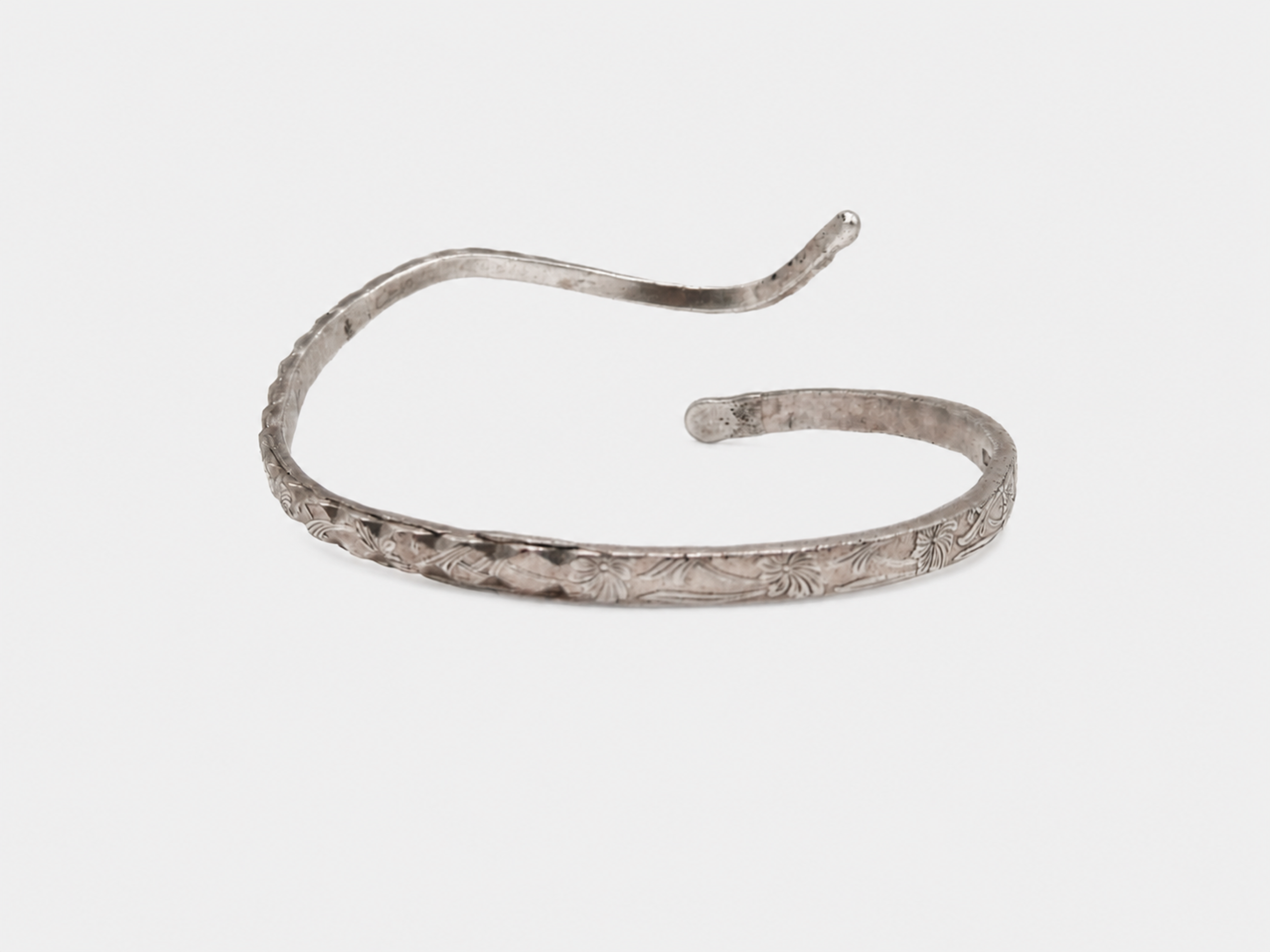 Vintage Silver Snake Bypass Upper Arm Cuff