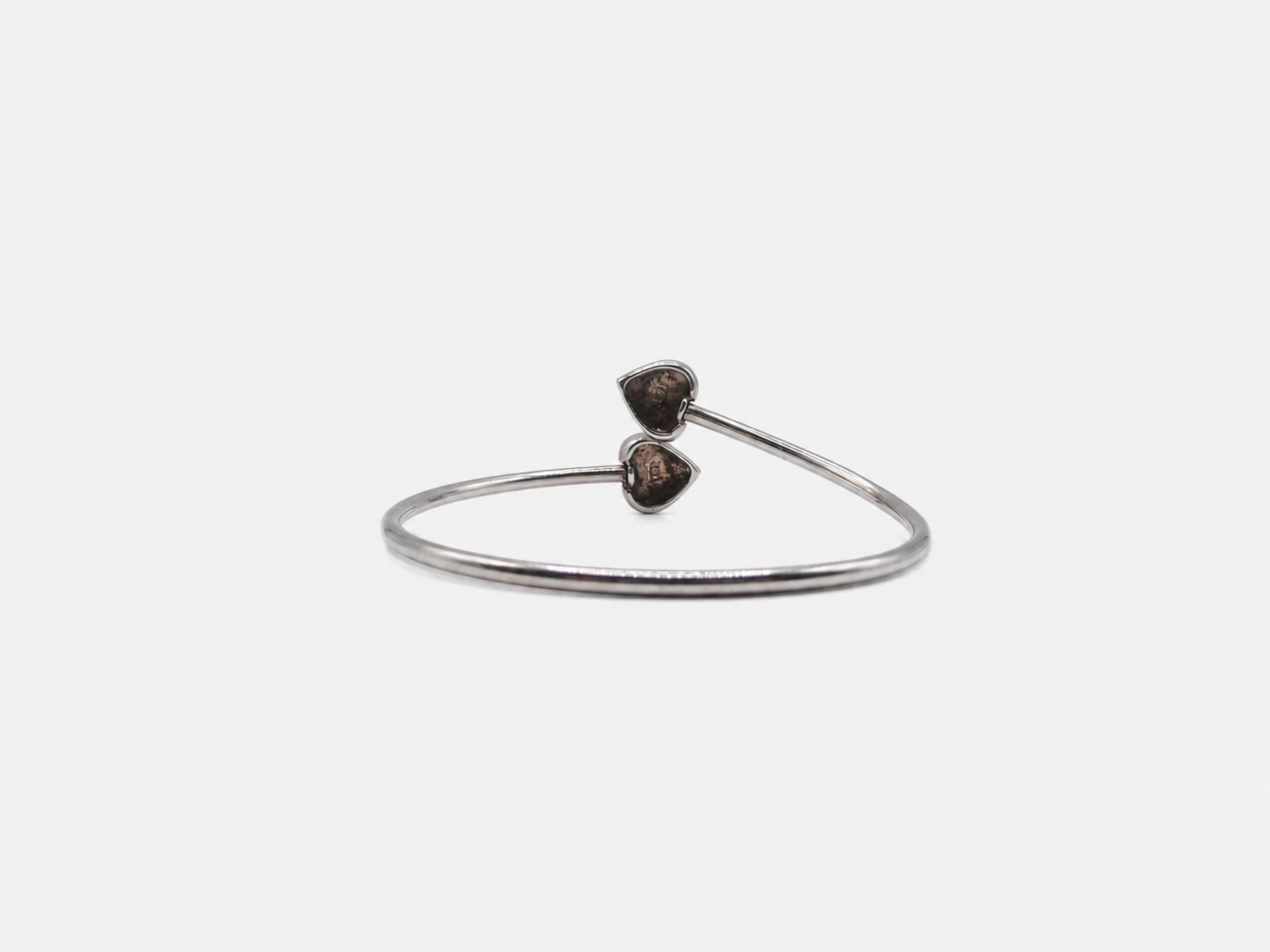 Vintage Silver Heart Wrap Cuff Bracelet