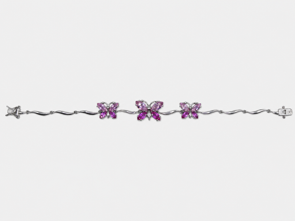 Vintage Silver Butterfly Bracelet
