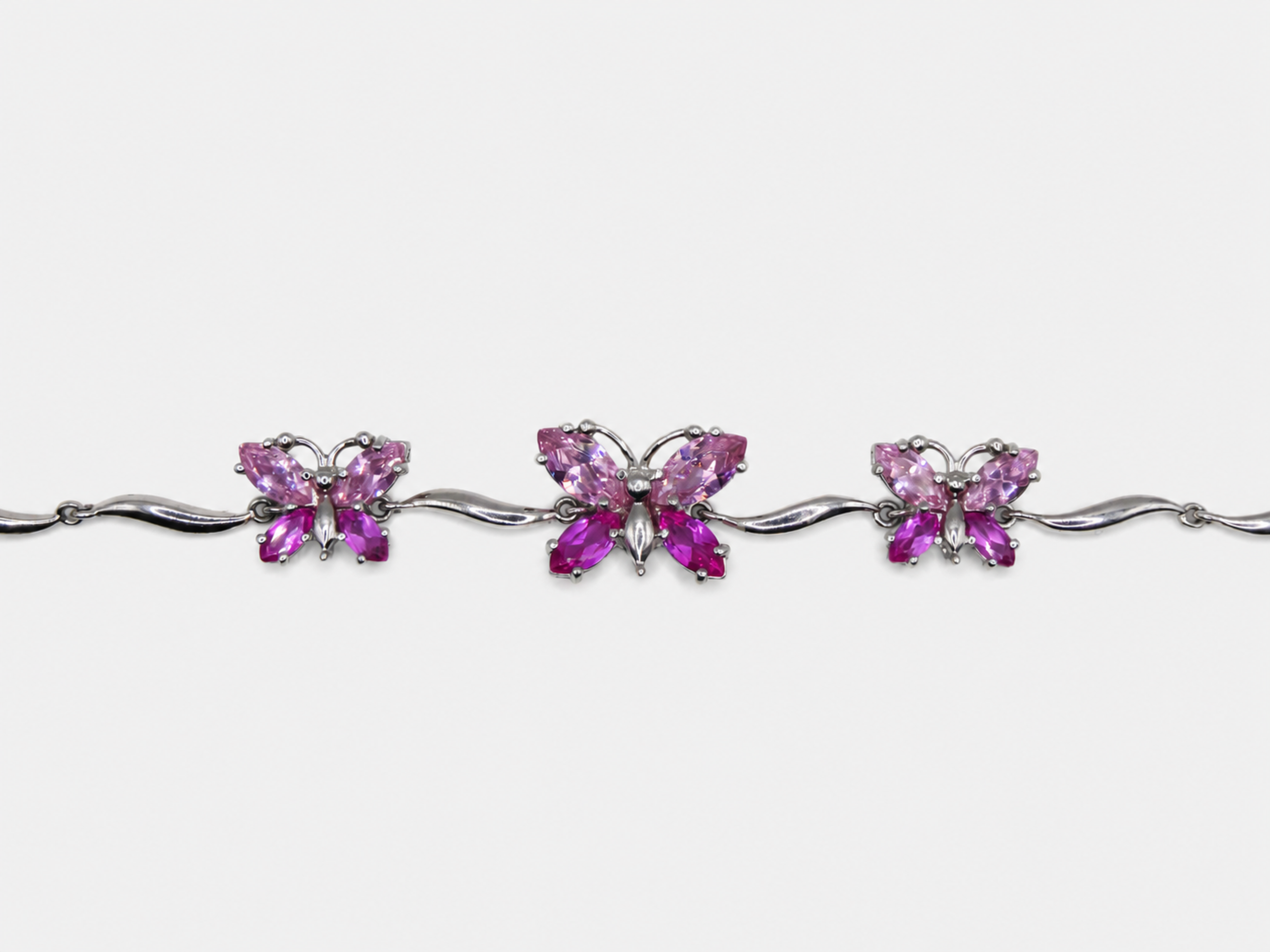 Vintage Silver Butterfly Bracelet