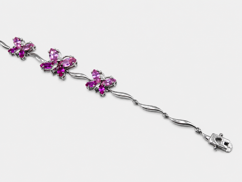 Vintage Silver Butterfly Bracelet