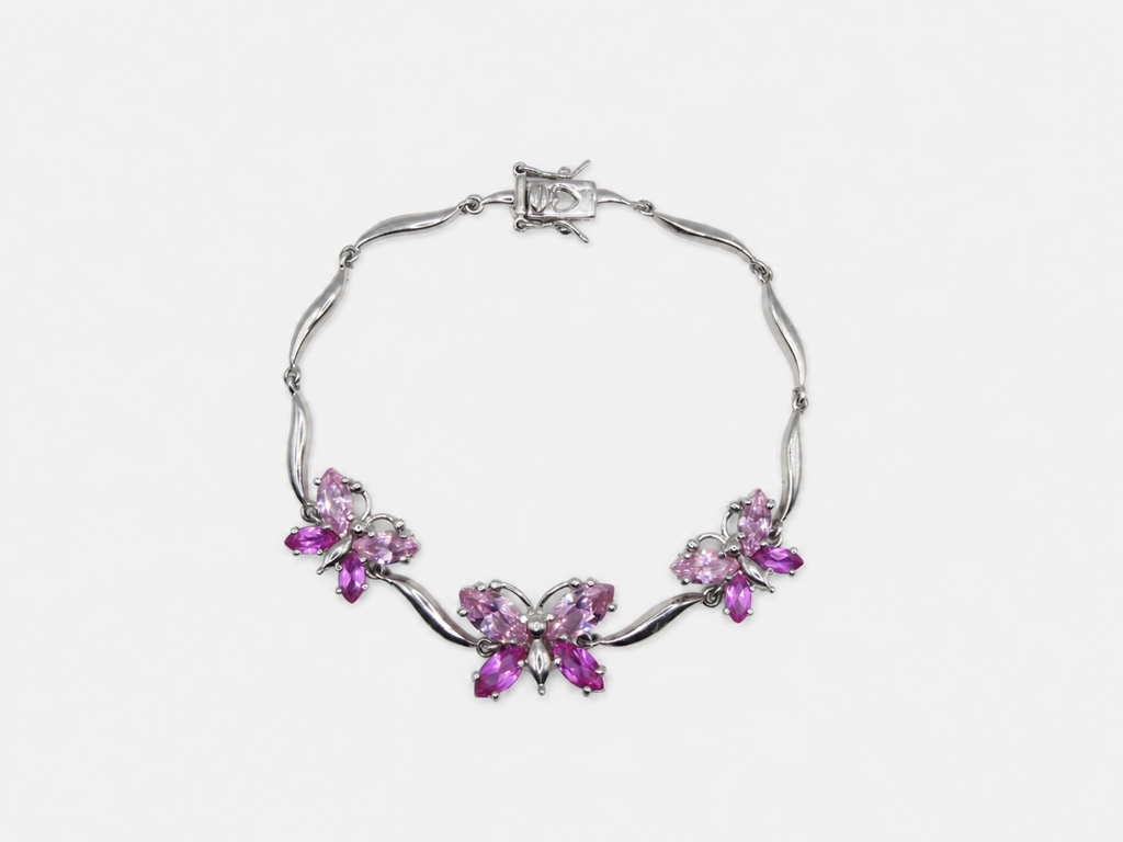 Vintage Silver Butterfly Bracelet
