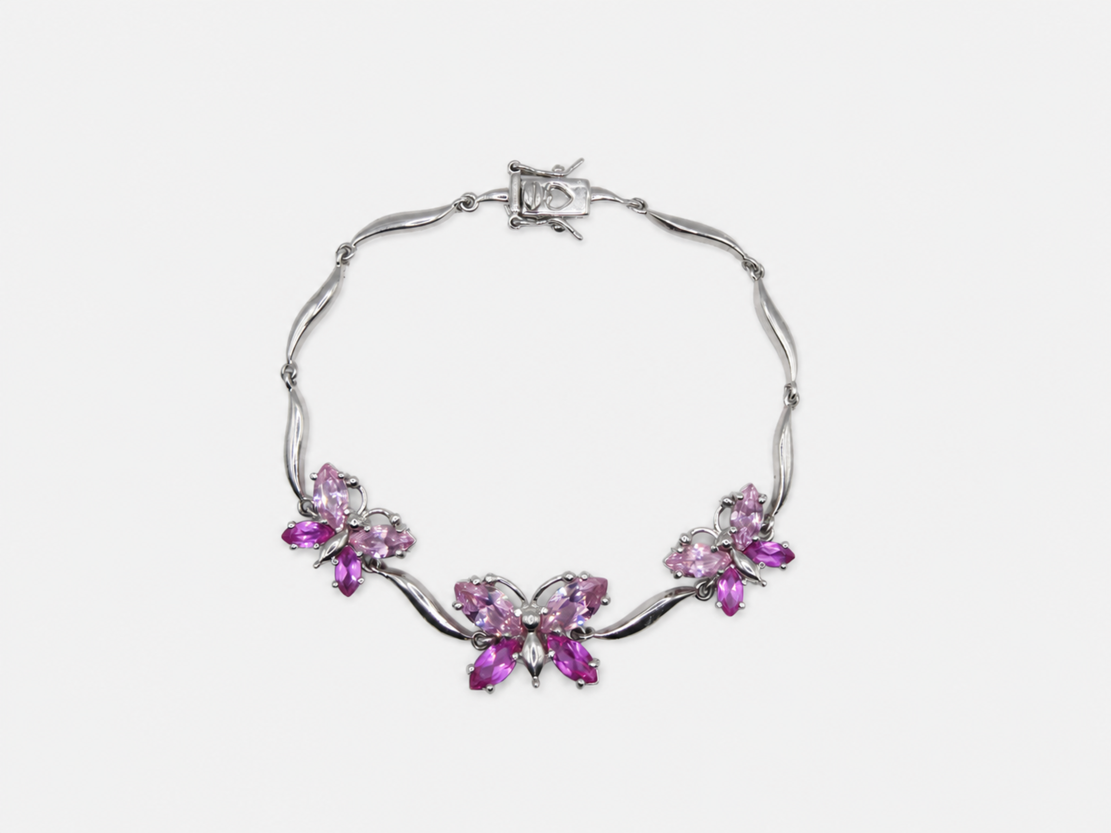 Vintage Silver Butterfly Bracelet