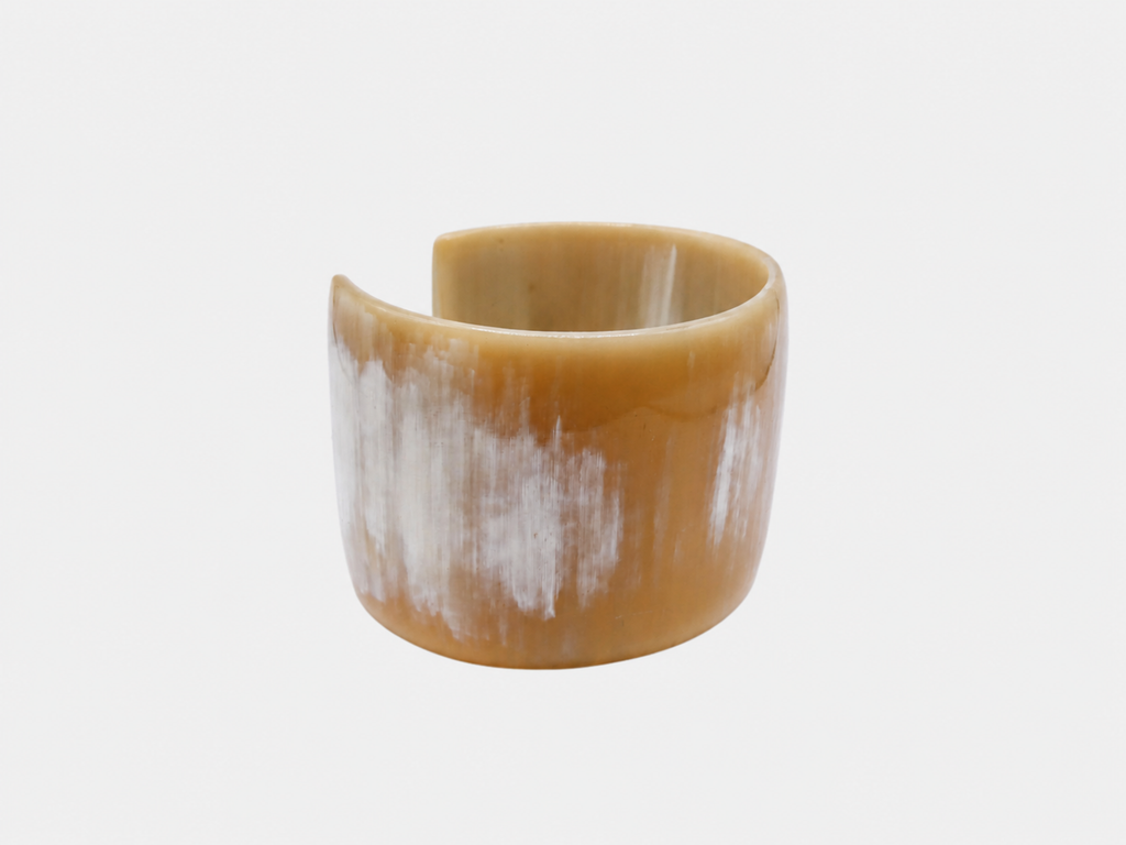 Vintage Natural Cow Horn Cuff