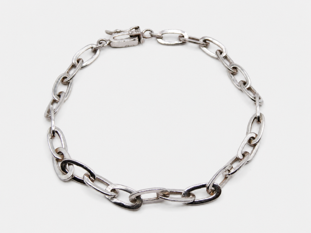 Vintage Silver Oval Link Bracelet