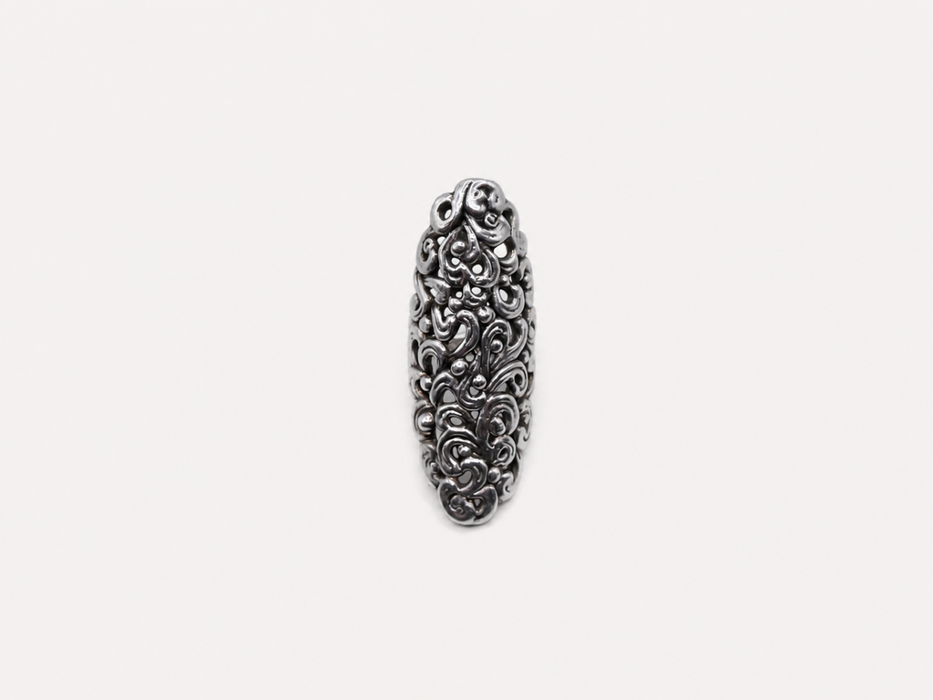 Vintage Silver Scroll Statement Ring