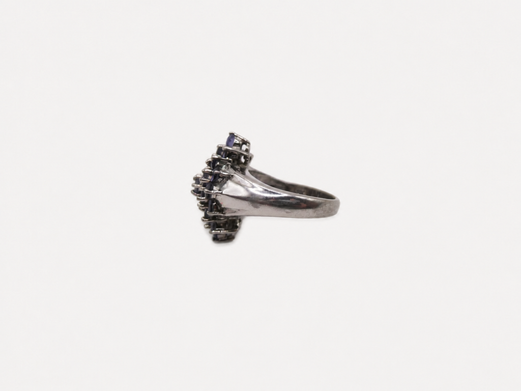 Vintage Silver Lolite Cluster Ring