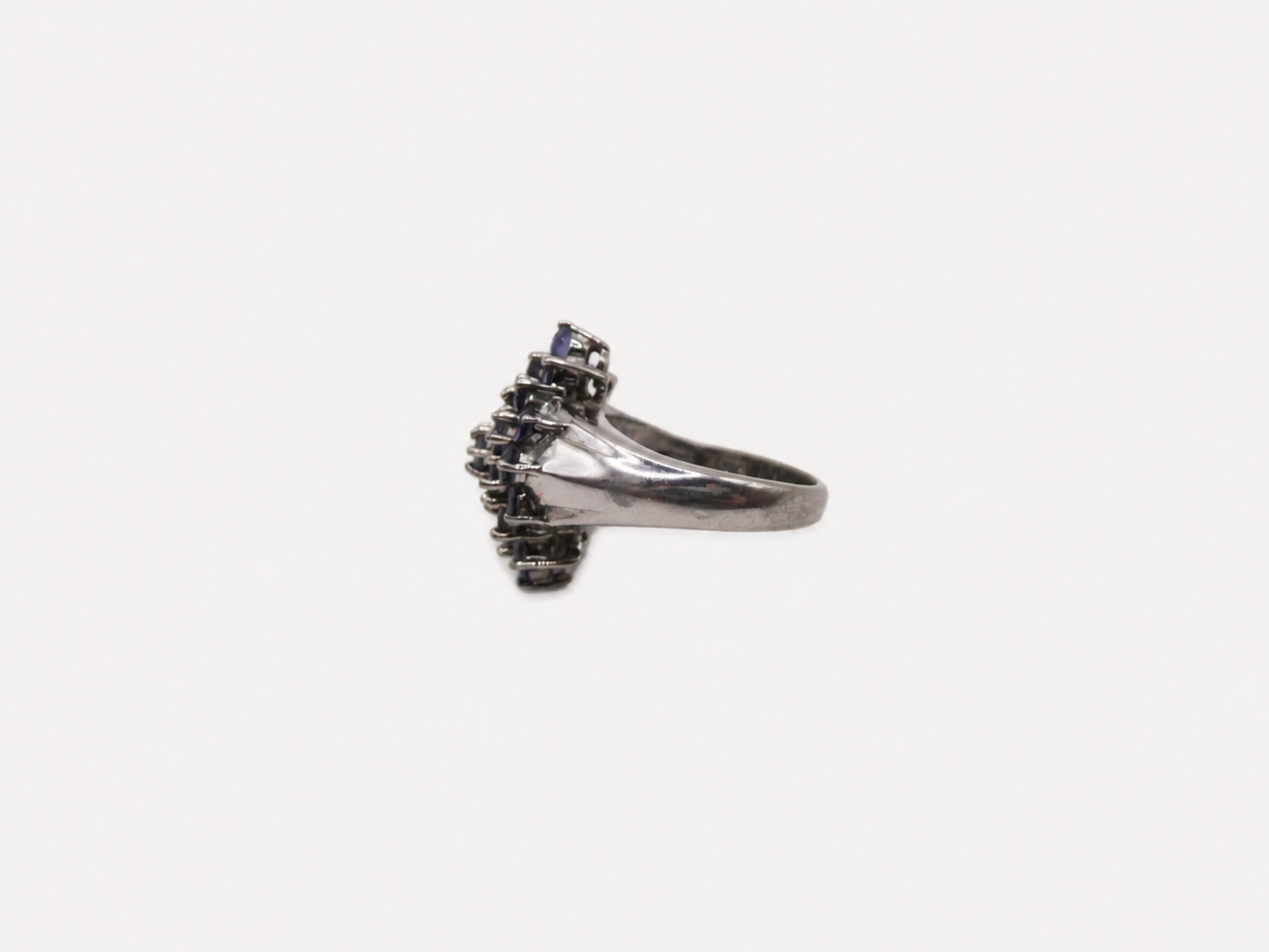 Vintage Silver Lolite Cluster Ring