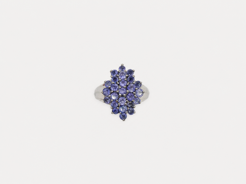 Vintage Silver Lolite Cluster Ring