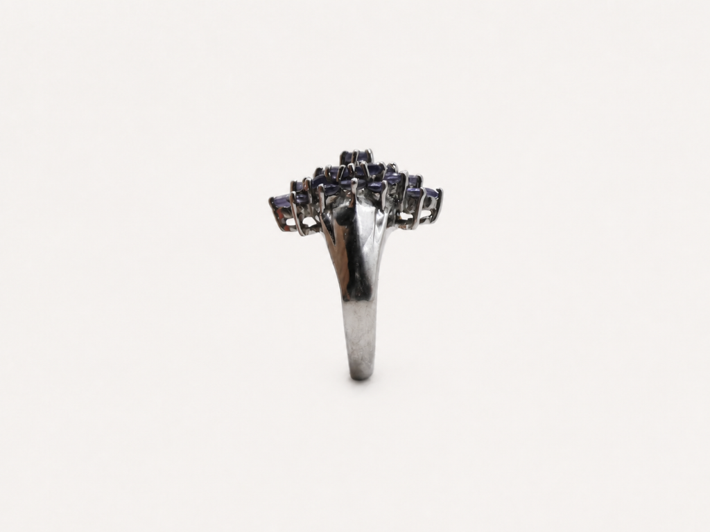 Vintage Silver Lolite Cluster Ring