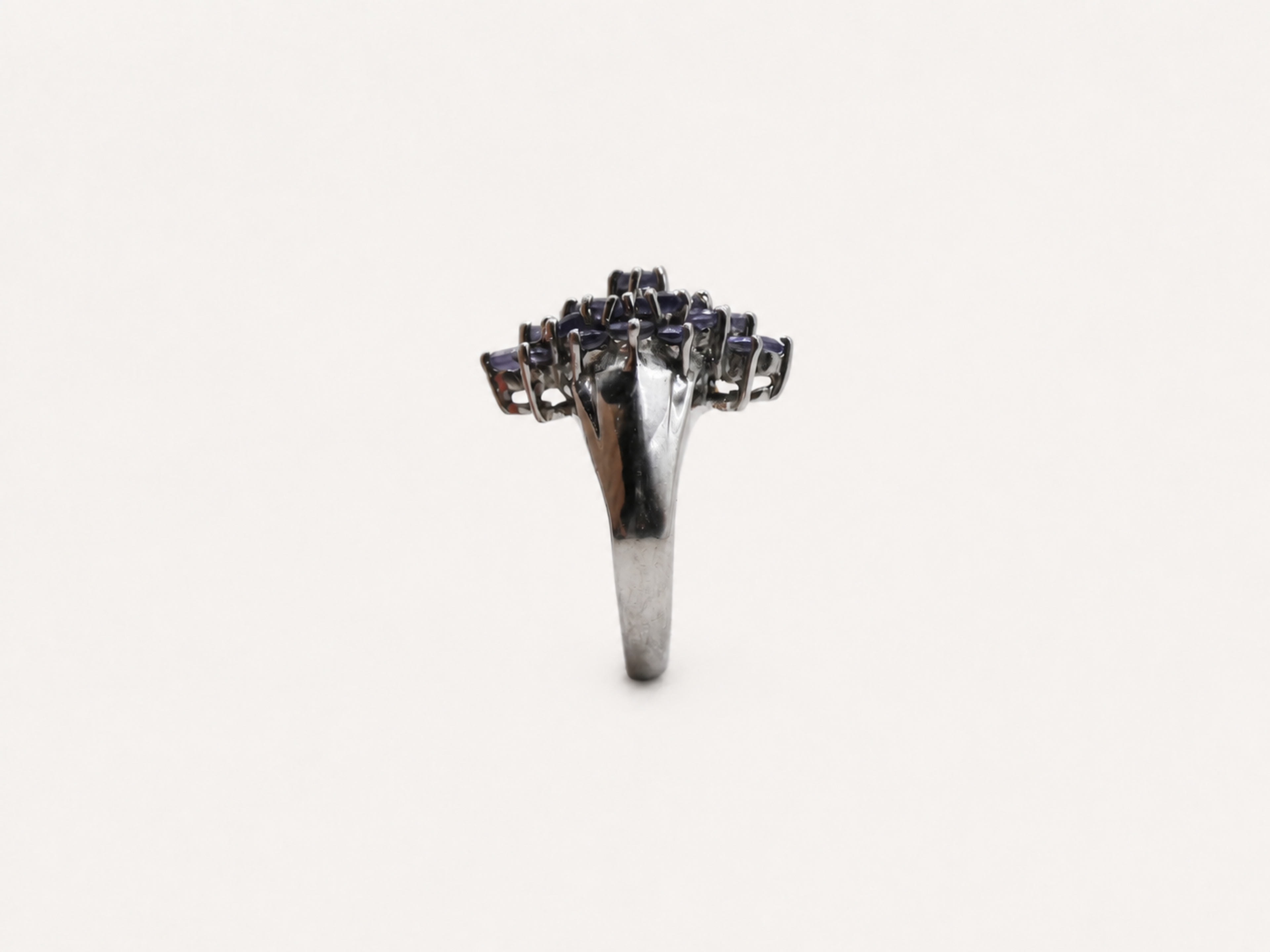 Vintage Silver Lolite Cluster Ring