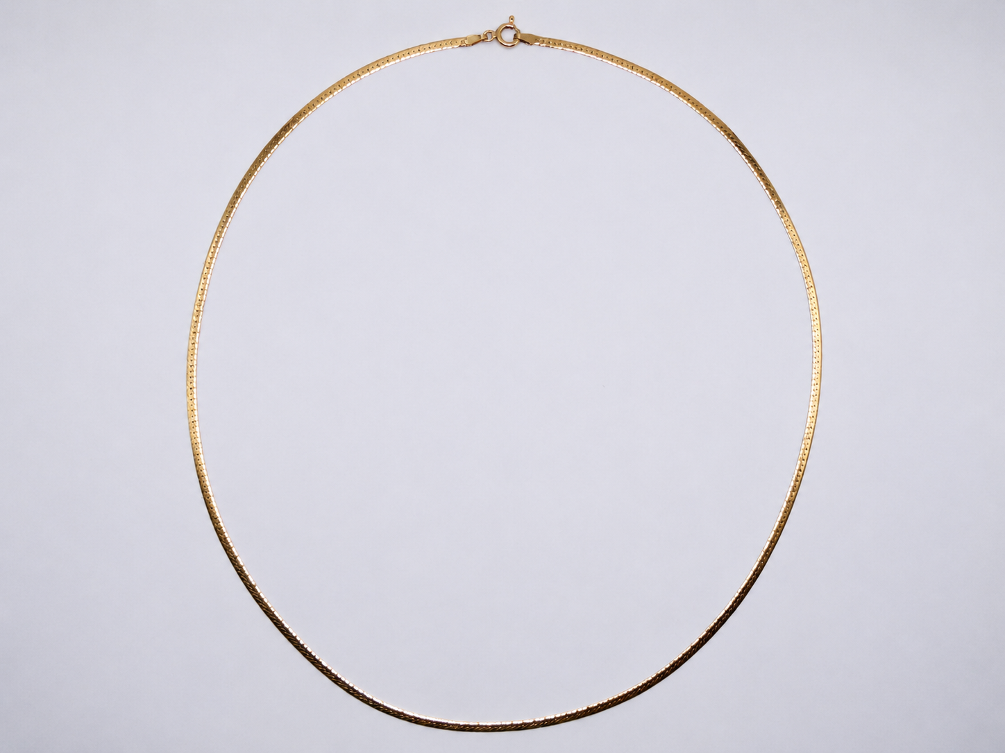 Vintage Gold Over Silver Thin Herringbone Chain