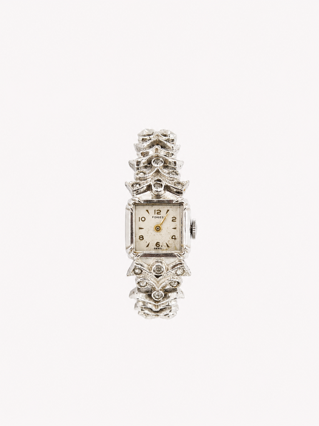 Vintage Forest Swiss Decorative Band Silver Watch