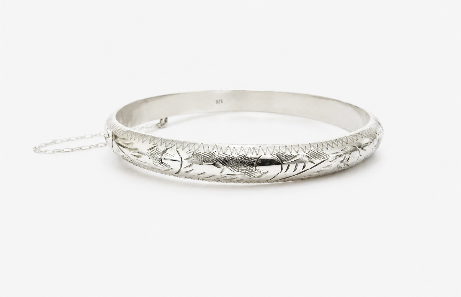 Vintage Silver Abstract Bangle