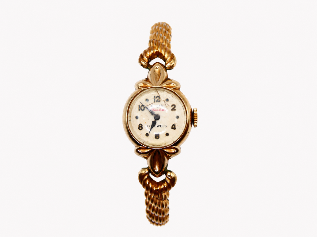 Vintage 10k Gold Stainless Steel Elgin Watch