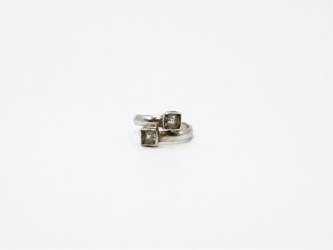 Vintage Silver Topaz Wrap Ring
