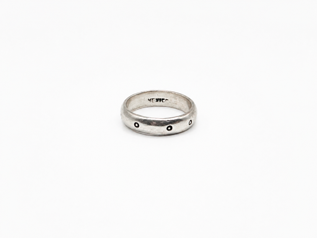 Vintage Silver Dot Band Ring