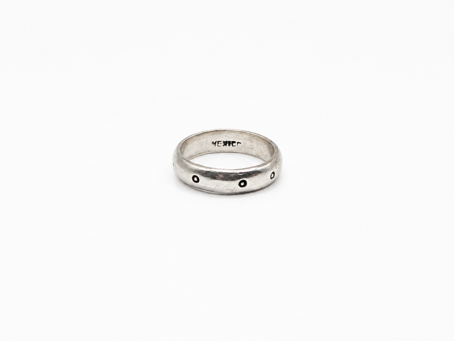 Vintage Silver Dot Band Ring