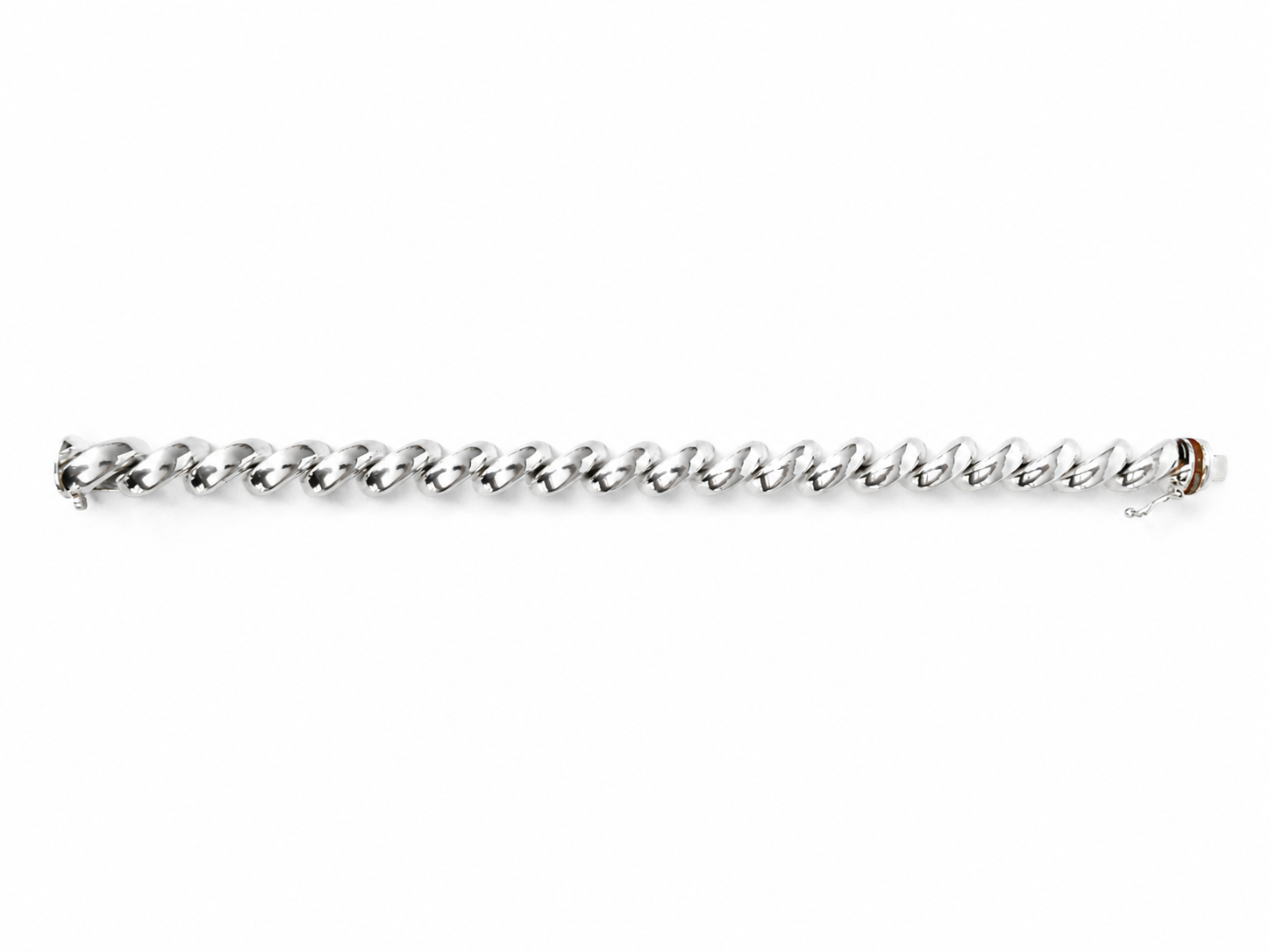 Vintage Italian Twist Link Silver Bracelet