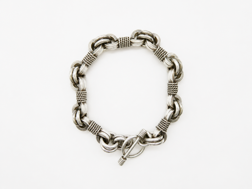 Vintage Solid Silver Link Bracelet