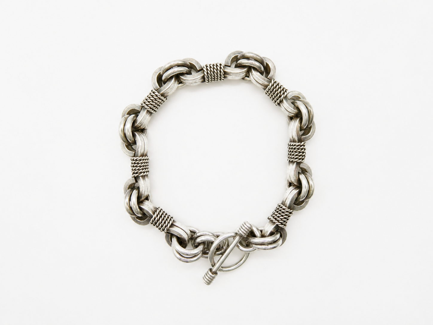 Vintage Solid Silver Link Bracelet