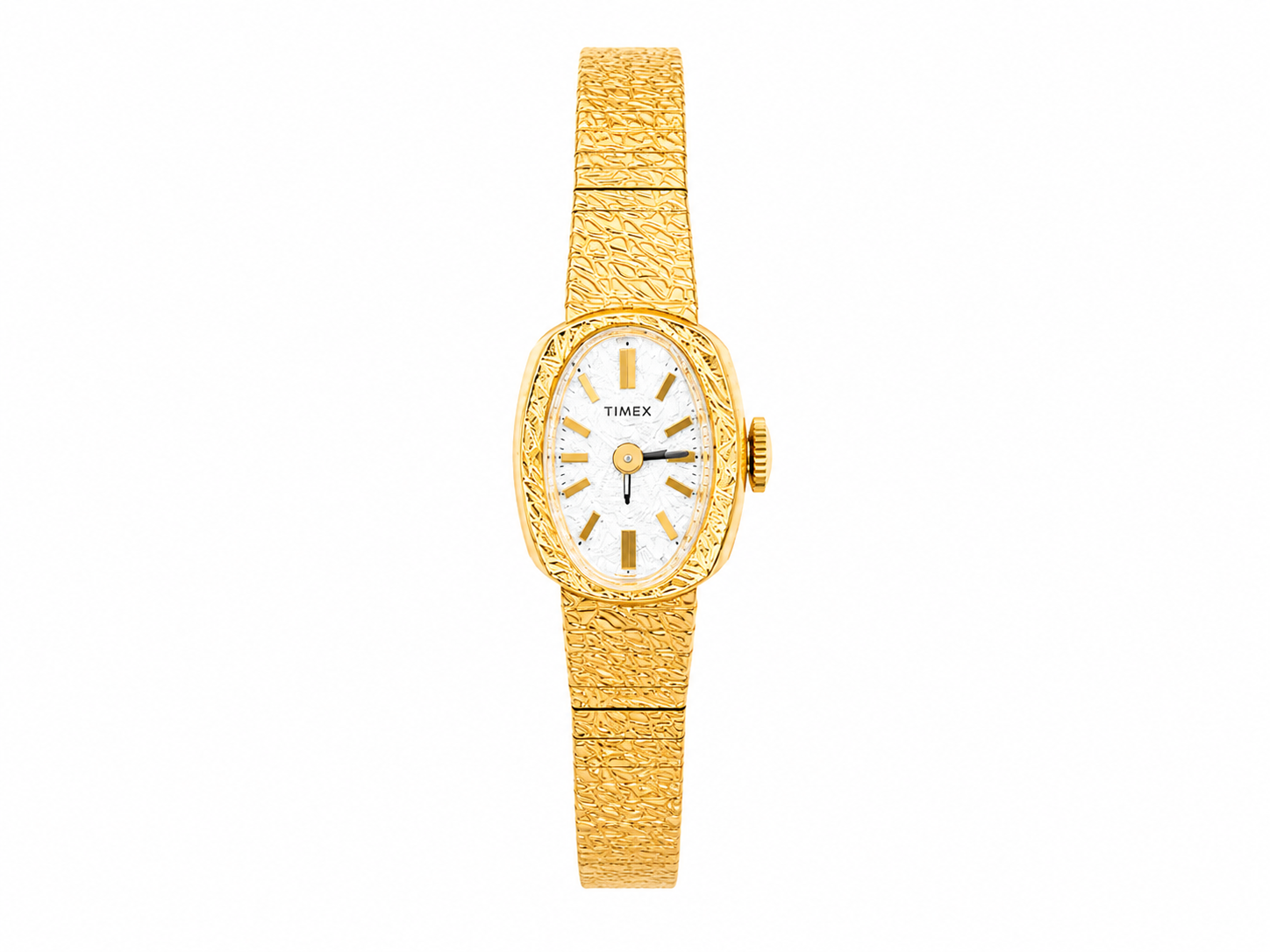 Vintage Gold Stainless Steel Timex Watch